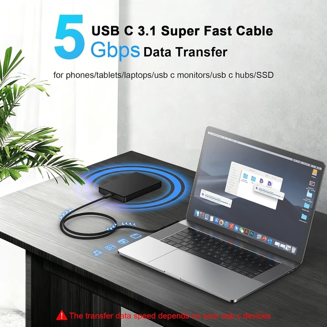 Alt view image 5 of 7 - Invisible Stand Charger Cable 240w Fast Charging USB C to USB C Cord 5FT