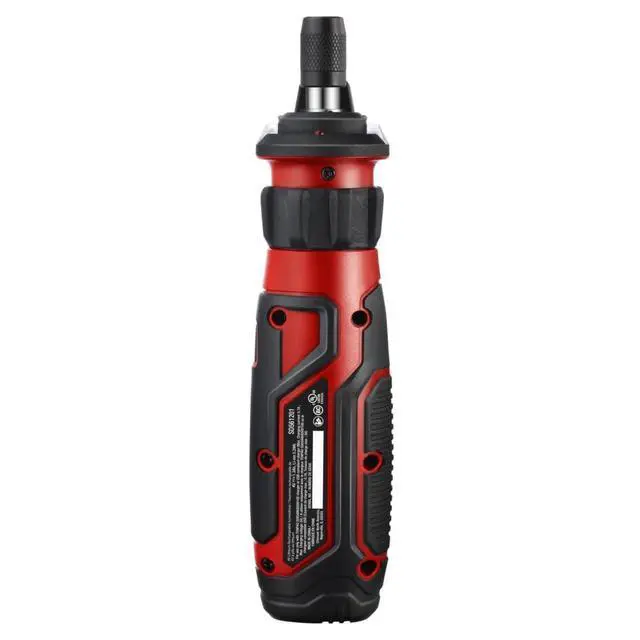 Alt view image 9 of 14 - Rechargeable 4V Cordless Screwdriver with Circuit Sensor Technology, Includes 9pcs Bit, 1pc Bit Holder, USB Charging Cable - SD561201, Red