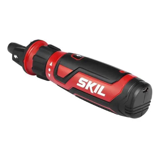 Alt view image 10 of 14 - Rechargeable 4V Cordless Screwdriver with Circuit Sensor Technology, Includes 9pcs Bit, 1pc Bit Holder, USB Charging Cable - SD561201, Red