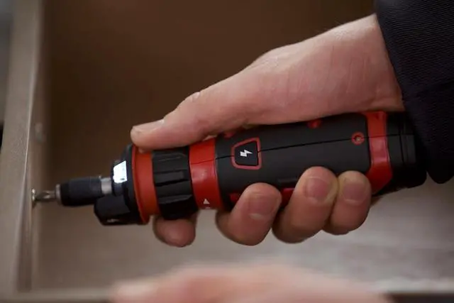 Alt view image 11 of 14 - Rechargeable 4V Cordless Screwdriver with Circuit Sensor Technology, Includes 9pcs Bit, 1pc Bit Holder, USB Charging Cable - SD561201, Red