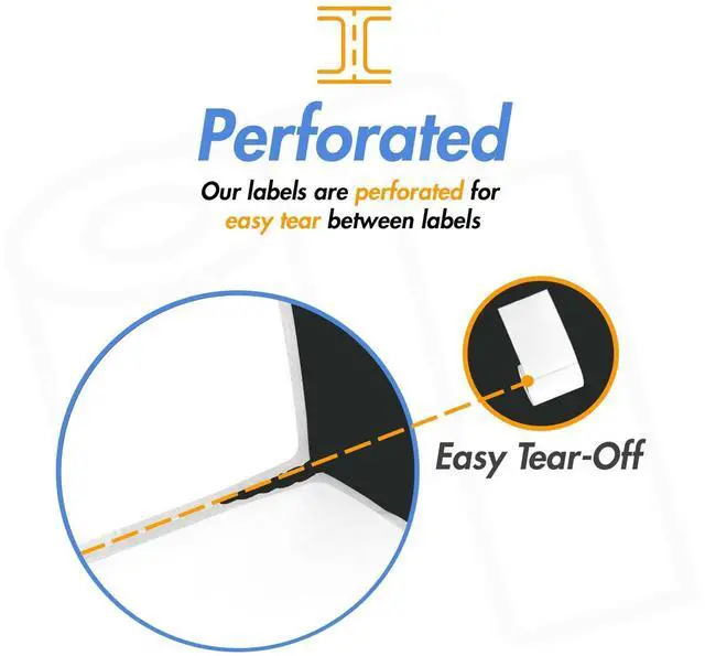 Alt view image 14 of 14 - 2" x 1.5" Direct Thermal Label, 10 Rolls, 1000/Roll | Compatible with Rollo & Zebra Desktop Printers, 1" Core, Postage Barcode Address Shipping Sticker, Adhesive & Perforated