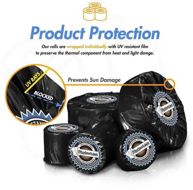 Alt view image 12 of 14 - 2" x 1.5" Direct Thermal Label, 10 Rolls, 1000/Roll | Compatible with Rollo & Zebra Desktop Printers, 1" Core, Postage Barcode Address Shipping Sticker, Adhesive & Perforated