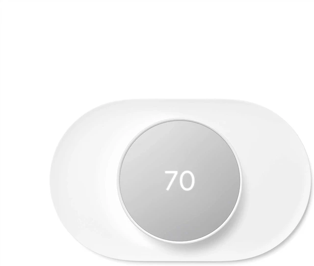 Alt view image 12 of 12 - Nest Thermostat Trim Kit - Made for the Nest Thermostat - Programmable Wifi Thermostat Accessory - Snow
