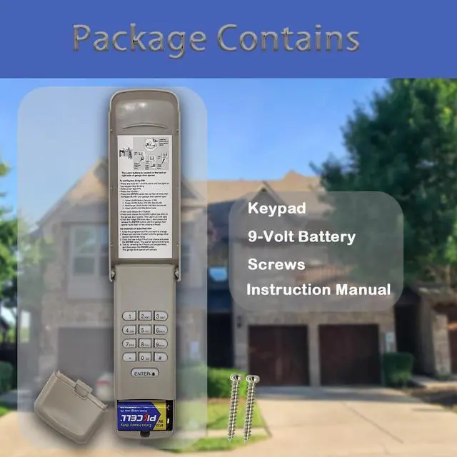 Alt view image 12 of 14 - Garage Door Opener Keypad for Liftmaster/Chamberlain/Craftsman Openers, Replace G940EV-P2, 878MAX, 877MAX, 877LM, 377LM, 977LM, Wireless Keyless Keypad