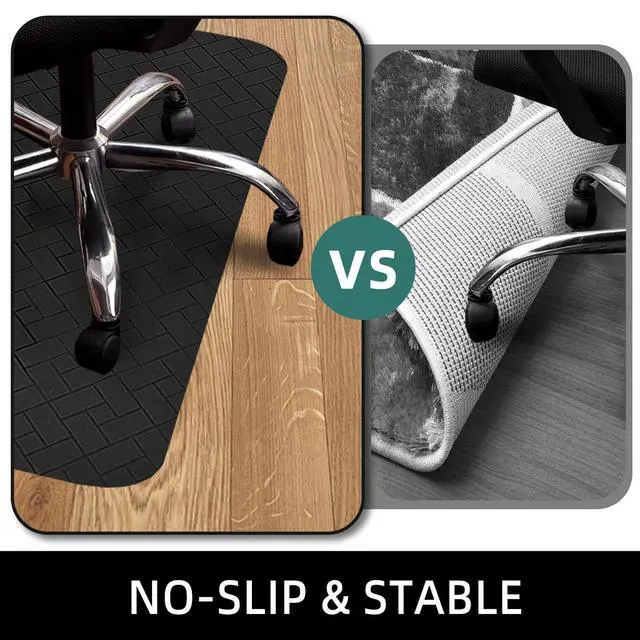 Alt view image 10 of 14 - Office Chair Mat for Hard Floor, 63"x51" Large Computer Chair Mat, Multi-Purpose Desk Floor Protector for Work, Home, Gaming