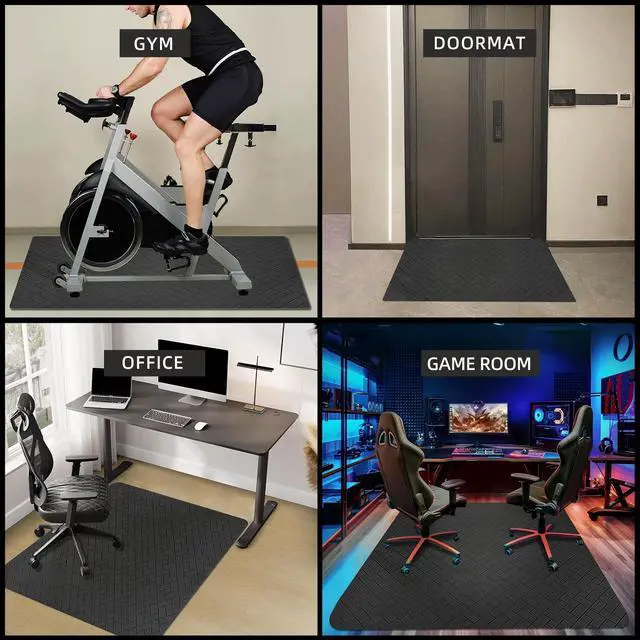 Alt view image 14 of 14 - Office Chair Mat for Hard Floor, 63"x51" Large Computer Chair Mat, Multi-Purpose Desk Floor Protector for Work, Home, Gaming
