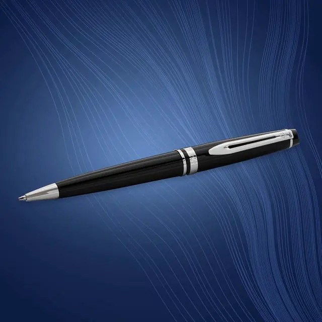Alt view image 12 of 14 - Expert Ballpoint Pen, Gloss Black with Chrome Trim, Medium Tip, Blue Ink, Luxury Pen in Gift Box - Supreme Writing Comfort, Signature Style, Polished, Professional