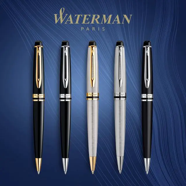Alt view image 13 of 14 - Expert Ballpoint Pen, Gloss Black with Chrome Trim, Medium Tip, Blue Ink, Luxury Pen in Gift Box - Supreme Writing Comfort, Signature Style, Polished, Professional