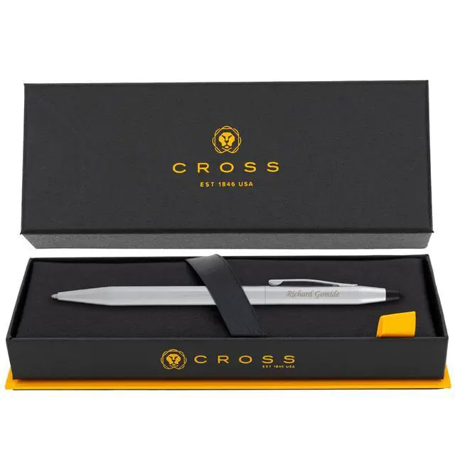 Alt view image 2 of 2 - Cross Classic Century Engraved Ballpoint Pen, Chrome Finish, Slim Twist-Action Pen, Personalized Gift for Graduation, New Job, Retirement, Career Advancement, Cross Gift Box Included