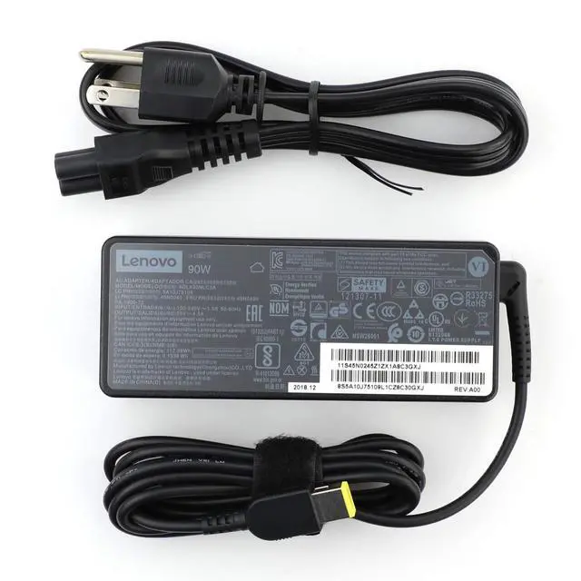 Alt view image 8 of 14 - New Laptop Charger 90W watt Slim Square tip AC Power Adapter(Power Supply) with Power Cord Compatible/Replacement for ThinkPad Yoga
