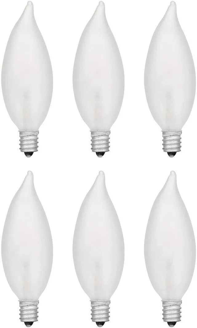 Alt view image 8 of 12 - Sylvania Double Life Incandescent Light Bulb, B10, 40W, Dimmable, Candelabra Base, 285 Lumens, Frosted - 6 Count (Pack of 1) (15323)