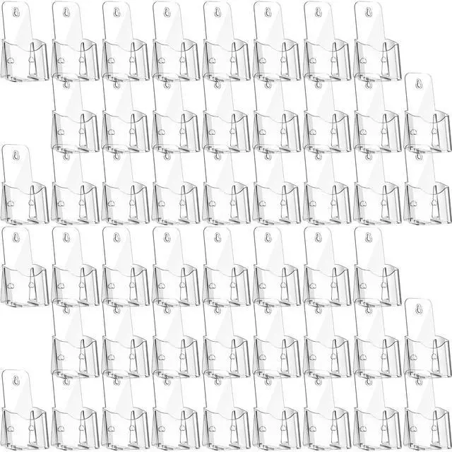 Alt view image 8 of 14 - 20 Pieces Acrylic Brochure Holder 4 x 8 Inches Rack Card Holder Clear Pamphlet Holders Display Stand for Vendors, Brochure, Trifold, Magazine, Pamphlet, Booklets
