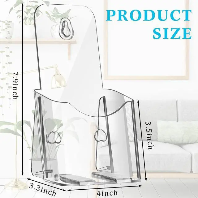 Alt view image 9 of 14 - 20 Pieces Acrylic Brochure Holder 4 x 8 Inches Rack Card Holder Clear Pamphlet Holders Display Stand for Vendors, Brochure, Trifold, Magazine, Pamphlet, Booklets