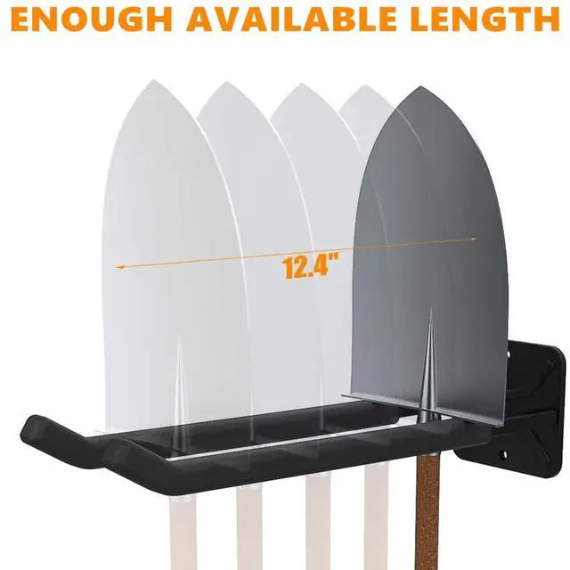 Alt view image 9 of 14 - Garage Hooks Heavy Duty Tool Organizer, Wall Mount Hanger Rack Garage Storage Utility Hooks for Car Tires, Ladders, Chairs, Strollers, Power Tools, Garden Tools (2 Pack, 12.4" Hook)