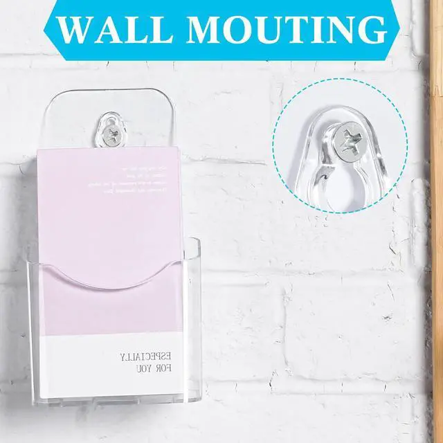 Alt view image 12 of 14 - 20 Pieces Acrylic Brochure Holder 4 x 8 Inches Rack Card Holder Clear Pamphlet Holders Display Stand for Vendors, Brochure, Trifold, Magazine, Pamphlet, Booklets