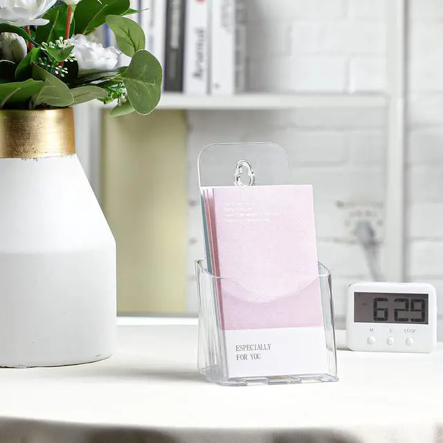 Alt view image 14 of 14 - 20 Pieces Acrylic Brochure Holder 4 x 8 Inches Rack Card Holder Clear Pamphlet Holders Display Stand for Vendors, Brochure, Trifold, Magazine, Pamphlet, Booklets