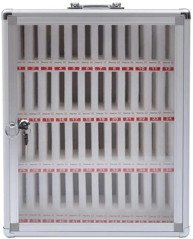 Alt view image 14 of 14 - 48 Slots Aluminum Alloy Cell Phone Lock Box | Cell Phone Locker for Classroom, Cell Phones Storage Cabinet, Freestanding / Wall-Mounted, Can be Carried by Hand
