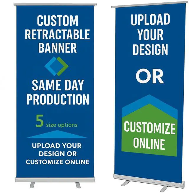 Alt view image 8 of 14 - Custom Retractable Banner (33" × 81") Portable Roll Up Stand, Easy Setup, Personalized Full Color Pop Up Banner with Carrying Case for Events & Promotions
