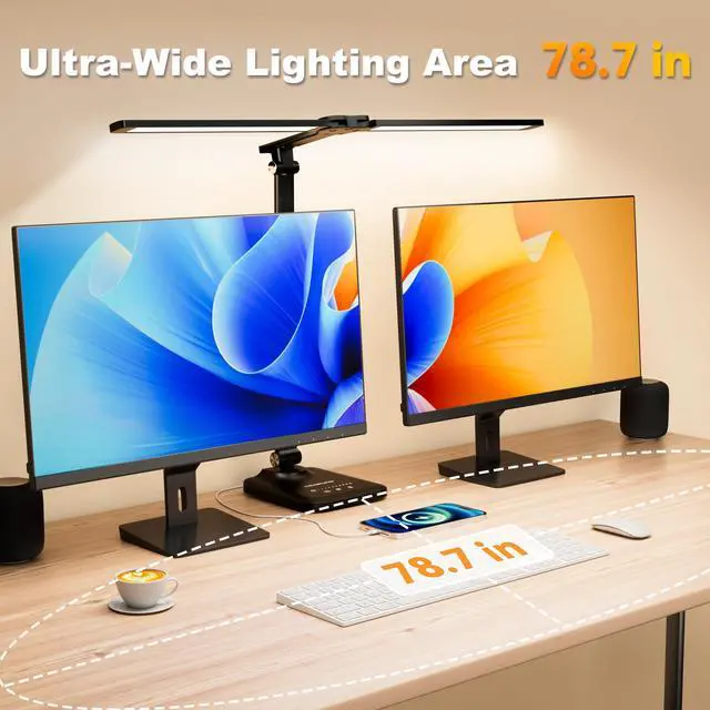 Alt view image 9 of 12 - LED Desk Lamp for Office Home, Height Adjustable Architect Desk Light with USB Adapter, Stepless Dimming Desk Lamp Light for Reading, Study, Workbench