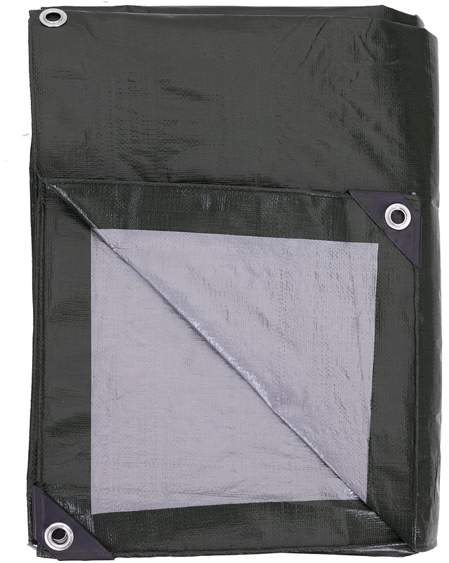 Alt view image 14 of 14 - 12 x 14 Ft. Heavy-Duty Protection/Coverage Tarp, 8-mil, Reversible, Multi-Use, Waterproof, Green-Silver, (TGS-1214)