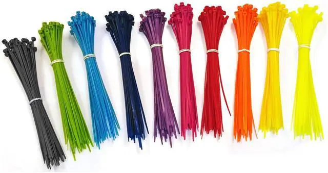 Alt view image 6 of 6 - Cable Tie Gun Zip Tie Cutting and Fastening Tool with Adjustable Tension Flush Cut and 500 8" Nylon Cable Ties Assorted Colors Cable Management Kit
