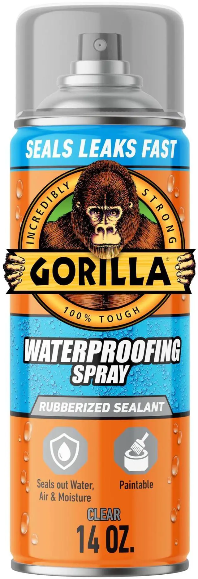 Alt view image 8 of 14 - Waterproofing Spray, Clear, Flexible Rubberized Sealant, 14 oz | Paintable and UV Resistant, Seals Water, Air, and Moisture, Ideal for Roofs, Gutters, Skylights, RVs, Windows