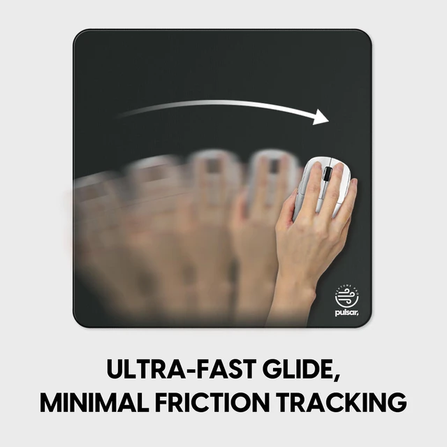 Alt view image 8 of 10 - Neptune Pro Firm Gaming Mouse Pad, XLSQ, Jet Black | Maximum Glide Speed, Low-Friction Surface, Minimal Braking Power