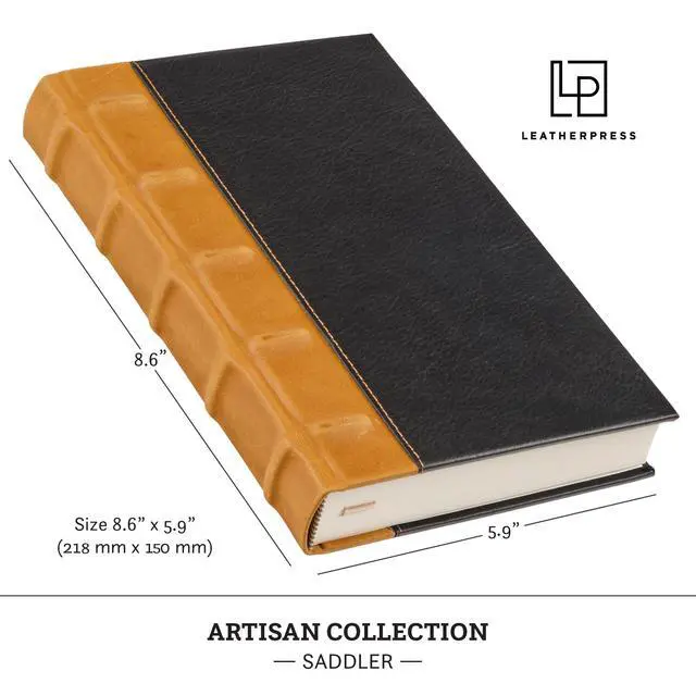 Alt view image 13 of 14 - Luxury Leather Journal, Full-Grain Leather Notebook | Gift for Men & Women, 400 Numbered Pages, Table of Contents, Perfect for Birthdays, Anniversaries, & Special Occasions