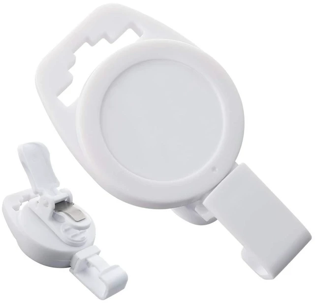 Alt view image 8 of 14 - Bulk 25 Pack - MRI Safe Badge Reels - Retractable Badge Holder Clips - Made of Plastic & Non-Ferrous Metal - I'd Reels Extending Lanyards for Nurse & MRI Tech Name Tag Badges by (White)
