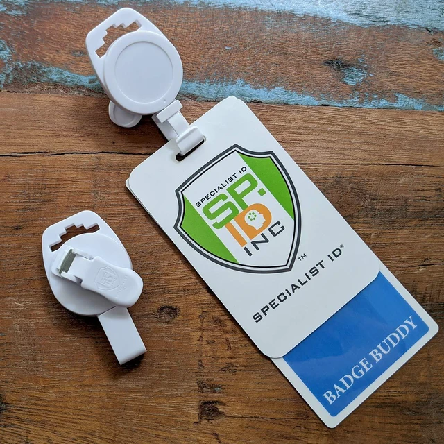 Alt view image 14 of 14 - Bulk 25 Pack - MRI Safe Badge Reels - Retractable Badge Holder Clips - Made of Plastic & Non-Ferrous Metal - I'd Reels Extending Lanyards for Nurse & MRI Tech Name Tag Badges by (White)