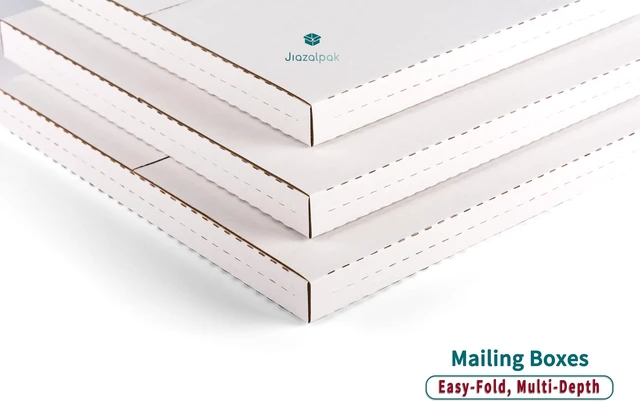 Alt view image 12 of 14 - 12-inch Vinyl Record Shipping Boxes, 12.8x12.8x1 inch, 50-Pack | LP Mailers, Corrugated Cardboard Box, Multi-Depth, Easy-Fold, with Fragile Stickers, Brown
