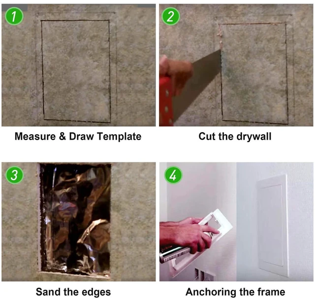 Alt view image 11 of 14 - Access Panel 14x29 Inch, Wall & Ceiling Access Door for Plumbing Repair | Lightweight Yet Durable Plastic Construction with Smooth White Finish. Easy to Install with a Clean Built-In Appearance