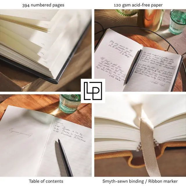 Alt view image 11 of 14 - Luxury Leather Journal, Full-Grain Leather Notebook | Gift for Men & Women, 400 Numbered Pages, Table of Contents, Perfect for Birthdays, Anniversaries, & Special Occasions