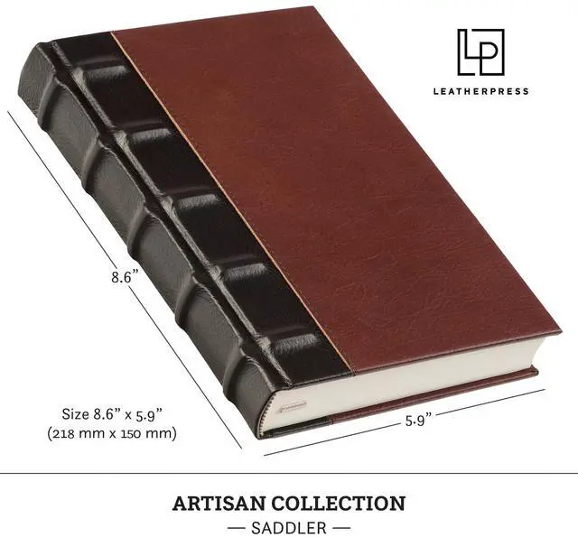 Alt view image 13 of 14 - Luxury Leather Journal, Full-Grain Leather Notebook | Gift for Men & Women, 400 Numbered Pages, Table of Contents, Perfect for Birthdays, Anniversaries, & Special Occasions