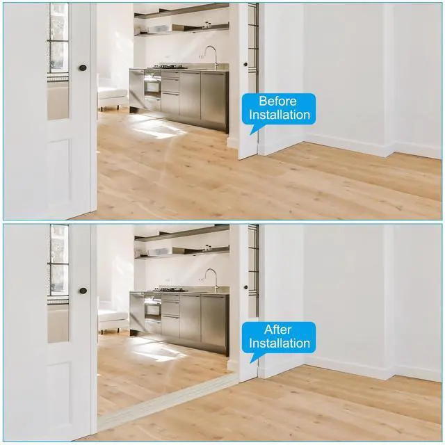 Alt view image 12 of 14 - Self Adhesive Floor Transition Strip 10 ft x 3" Vinyl Flat Divider Flooring for Joining Floor Gaps Carpet Transition Floor Tiles, Gray Wood Grain