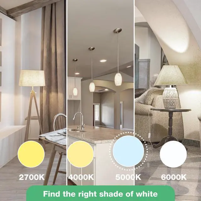 Alt view image 11 of 12 - LED Light Bulbs Daylight 5000K, 60 Watt Equivalent LED Bulbs, A19 Standard Bulbs, 800 LM, 15000 Hours, E26 Base, Non-Dimmable, 8W LED Bulbs for Bedroom Living Room 24 Pack