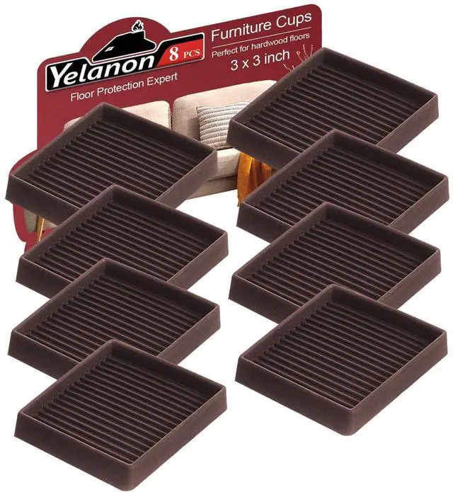 Alt view image 8 of 14 - Non Slip Furniture Pads for Hardwood Floors -8 Pcs 3 Furniture Coasters Cups, Anti Skid Furniture Grippers Rubber Feet, Floor Protectors for Furniture Bed Couch Stoppers