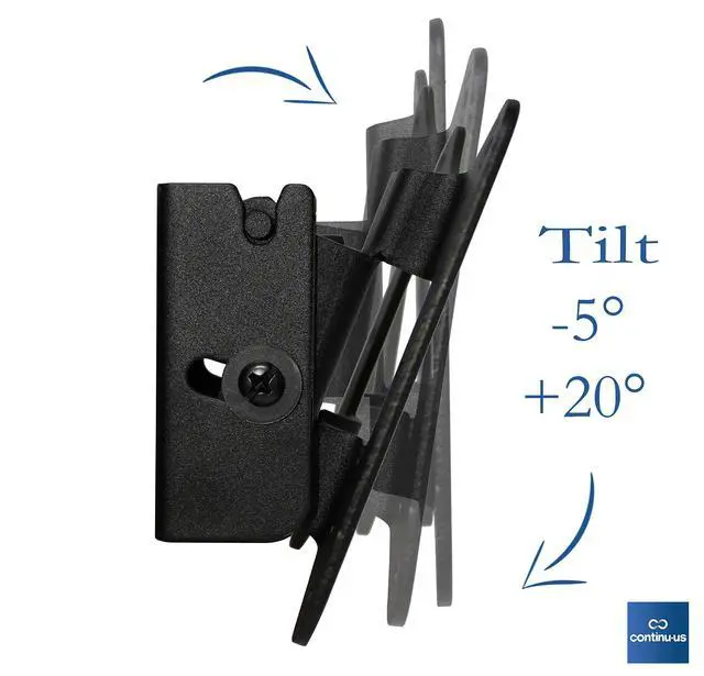 Alt view image 12 of 14 - TV Wall Mount for TVs up to 32" - JM-1000 Low Profile Television Tilting Wall Bracket for Small TVs | Sits Flush to The Wall: Max Load 50lbs