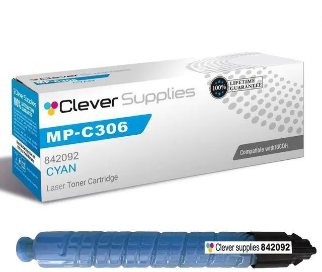 Alt view image 2 of 2 - CS Replacement Compatible with Ricoh MP-C306 Toner Cartridge 842092 to use with MPC307 MPC406 (Cyan, 1-Pack)