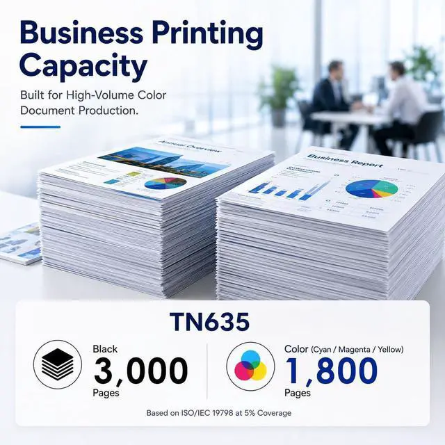Alt view image 11 of 14 - TN 635 Toner for Brother tn635 Toner Cartridge TN 635XL 635XXL TN635XL TN635 XL XXL for HL-L8430CDW L8430CDWT L8570CDW MFC-L8730CDW L8930CDW L8970CDW EX575 Printer Black