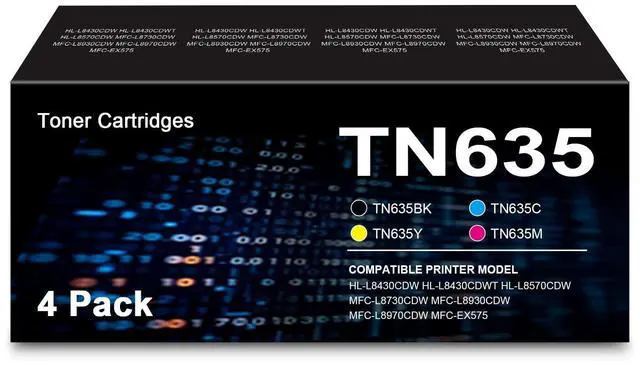 Alt view image 8 of 14 - TN 635 Toner for Brother tn635 Toner Cartridge TN 635XL 635XXL TN635XL TN635 XL XXL for HL-L8430CDW L8430CDWT L8570CDW MFC-L8730CDW L8930CDW L8970CDW EX575 Printer Black