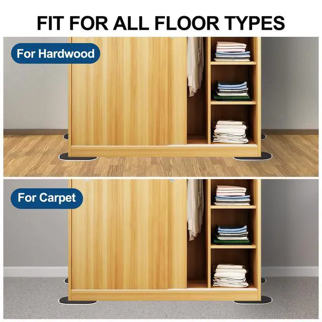 Alt view image 10 of 14 - Reusable Large Furniture Movers Sliders for Carpet and Hardwood Floors-8 Pack 9-1/2" Oval Moving Pads Protector for Heavy Duty Sofa Bed Table Desk,Quickly and Easily Move Any Item, Beige