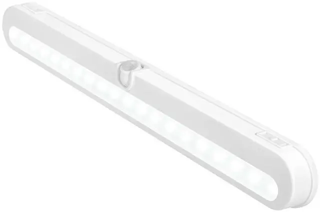 Alt view image 8 of 14 - T01L LED Closet Light, Super Bright 20 LED Under Cabinet Lighting Battery Powered/DC Input Wireless Motion Sensing Light, Auto On Off Switch, Motion Sensor & Light Sensor, Light Beam Adjustable