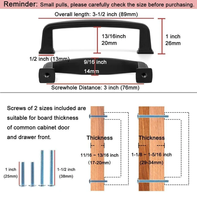 Alt view image 9 of 12 - 10 Pack 3 in Oil Rubbed Bronze Cabinet Pulls, Drawer Handles 1817 | Solid, Sturdy, Comfortable, Arch Hardware, Brushed Bronze Kitchen Cabinet Pulls, for Dresser Cupboard Bedroom Bathroom Vanity