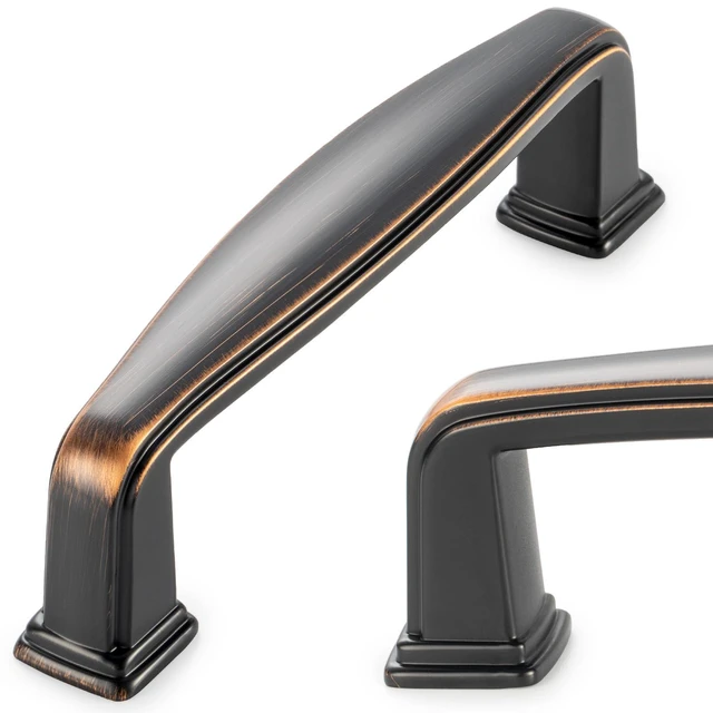 Alt view image 7 of 12 - 10 Pack 3 in Oil Rubbed Bronze Cabinet Pulls, Drawer Handles 1817 | Solid, Sturdy, Comfortable, Arch Hardware, Brushed Bronze Kitchen Cabinet Pulls, for Dresser Cupboard Bedroom Bathroom Vanity
