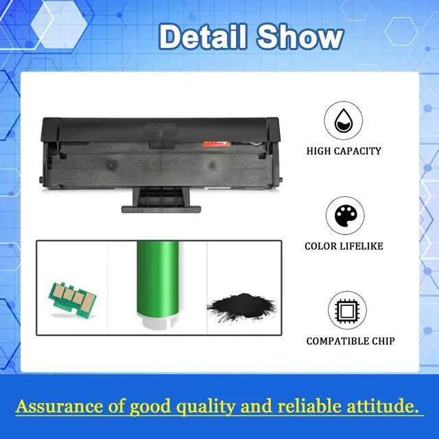 Alt view image 11 of 14 - B1160 1160 331-7335 Compatible Toner Cartridge for Dell B1160W B1160 B1163W B1165NFW B116X Printer YK1PM 1500 Pages Black 2-Pack