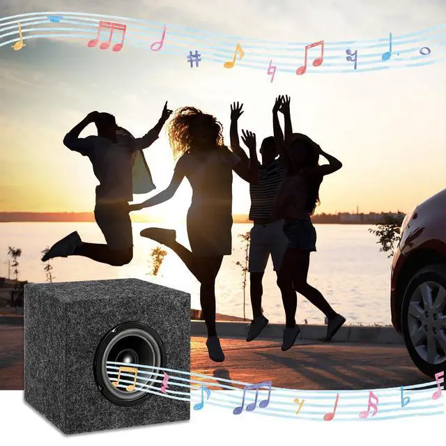 Alt view image 13 of 14 - 5 Inch Ported Wooden Speaker Enclosure, Gray Single Vented Subwoofer Box Car Audio Truck Speaker Box for DIY Home Vehicles Audio Custom Sound Supplies