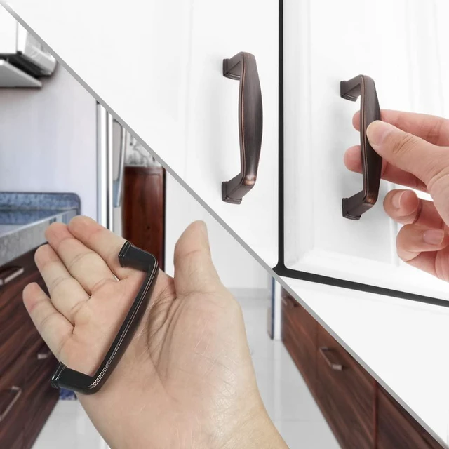 Alt view image 11 of 12 - 10 Pack 3 in Oil Rubbed Bronze Cabinet Pulls, Drawer Handles 1817 | Solid, Sturdy, Comfortable, Arch Hardware, Brushed Bronze Kitchen Cabinet Pulls, for Dresser Cupboard Bedroom Bathroom Vanity
