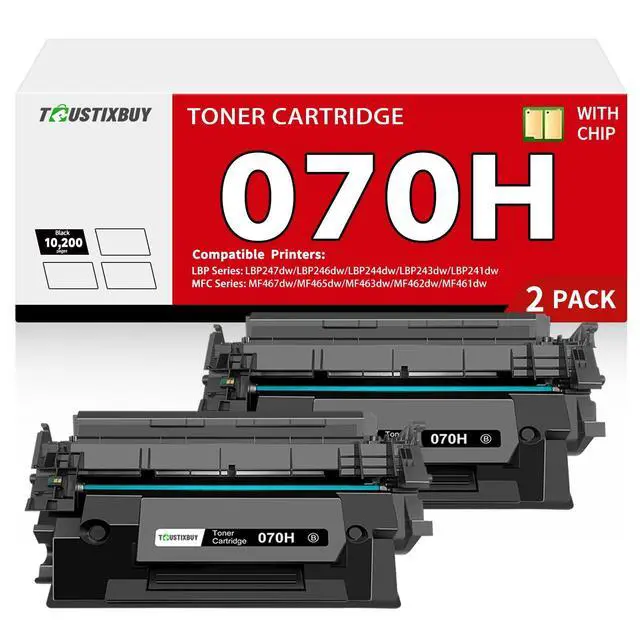 Alt view image 7 of 12 - 070H/070 high Yield Black Toner Cartridge Compatible for Canon 070H 070 CRG-070 Toner Cartridge with Canon imageCLASS MF465dw MF462dw LBP247dw LBP246dw Printer | 2-Pack 20400 Page
