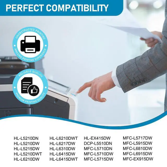 Alt view image 7 of 10 - TN920XL Toner Cartridge Compatible for TN920 TN-920XL TN920XXL MFC-L5915DW Toner Cartridges for HL-L6210DW HL-L6310DW HL-L5210DN HL-L5210DW HL-L5210DWT MFC-L5710DW(2Pack, Black)